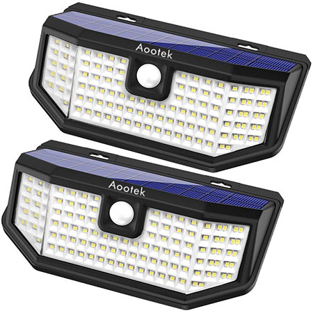8. Aootek 120 Led outdoor Solar lights