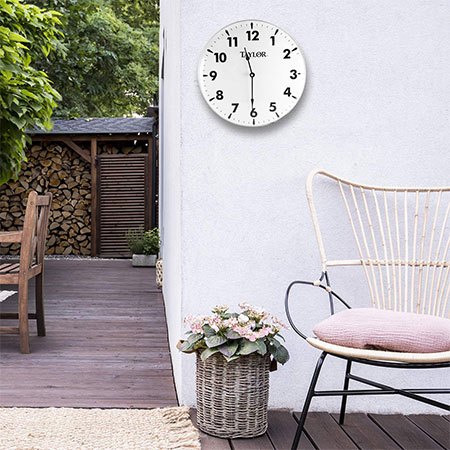 7. Taylor Precision Products Patio Clock