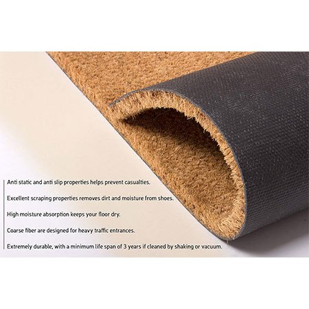 8. Pure Coco Coir Doormat by PLUS Haven