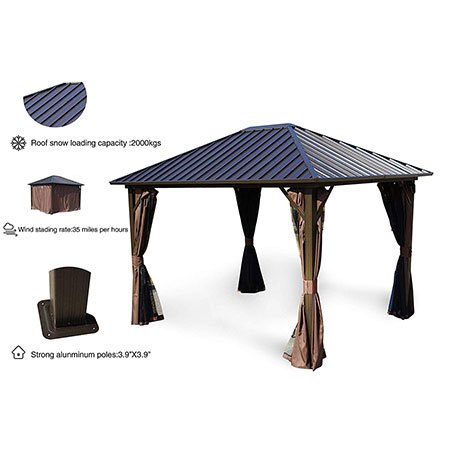 8. Kozyard Rosana 10'x12' Gazebos with 2-Layer Sidewalls