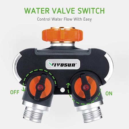 6. VIVOSUN 2 Way Garden Hose Splitter