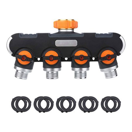 2. 4 Way Garden Hose Splitter by jabtraxx