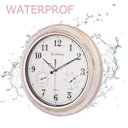 6. Large Outdoor Clock 18 Inch by SkyNature