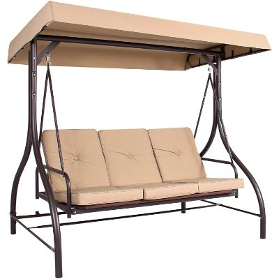 10. Best Choice Products 3-Seat Patio Canopy Swing