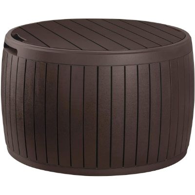 1. Keter Circa 37-Gallon Round Deck Box