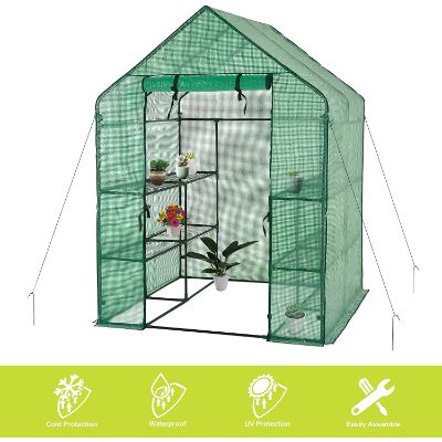 10. Gosunny 4-Anchors Include Walk-in Greenhouse